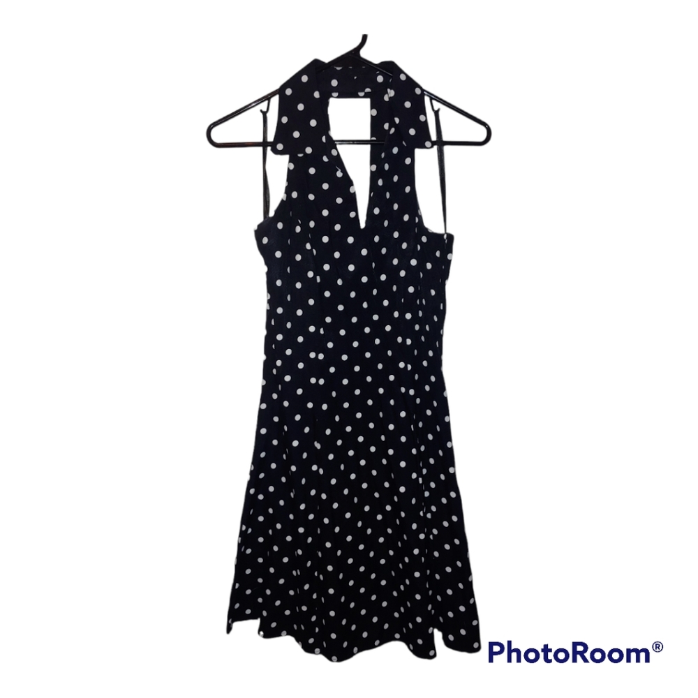 Vintage Black Polka Dot Dress